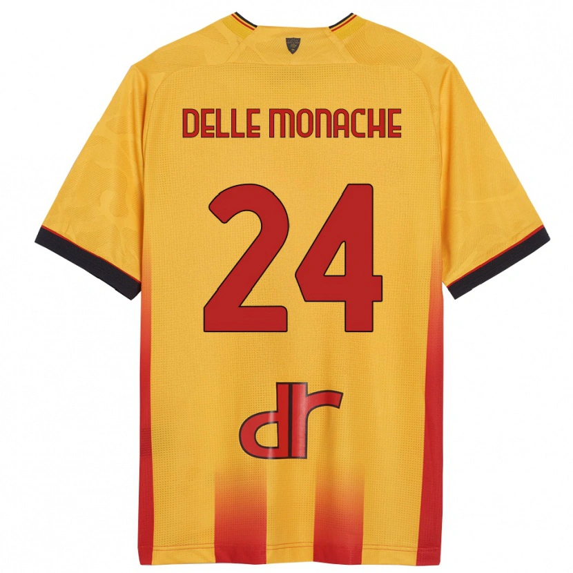 Danxen Hombre Camiseta Marco Delle Monache #24 Amarillo Naranja 1ª Equipación 2025/26 La Camisa México