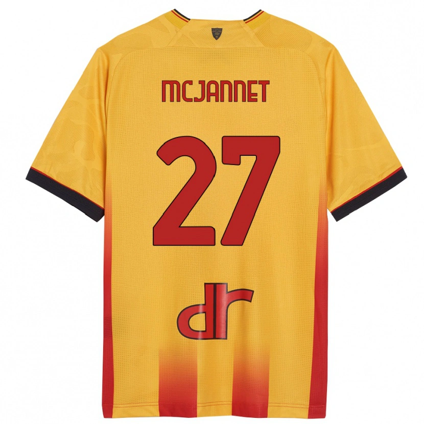 Danxen Hombre Camiseta Ed Mcjannet #27 Amarillo Naranja 1ª Equipación 2025/26 La Camisa México