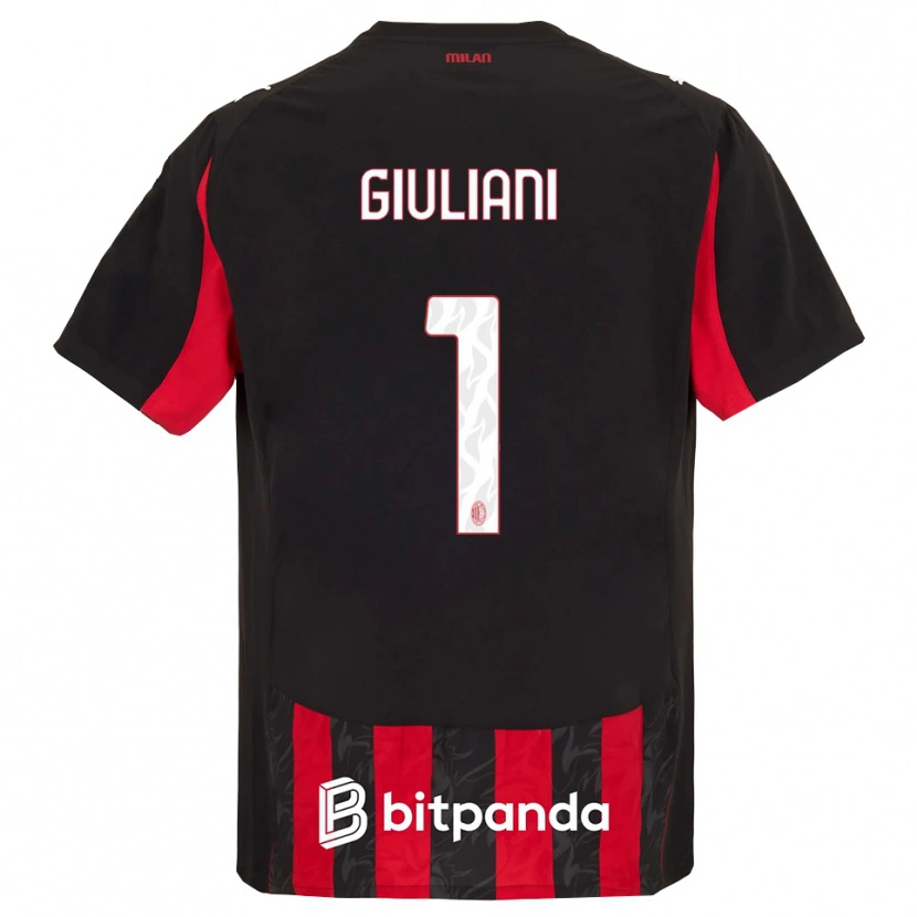 Danxen Hombre Camiseta Laura Giuliani #1 Rojo Negro 1ª Equipación 2025/26 La Camisa México