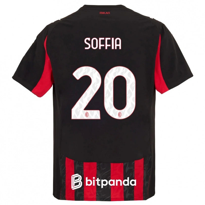 Danxen Hombre Camiseta Angelica Soffia #20 Rojo Negro 1ª Equipación 2025/26 La Camisa México