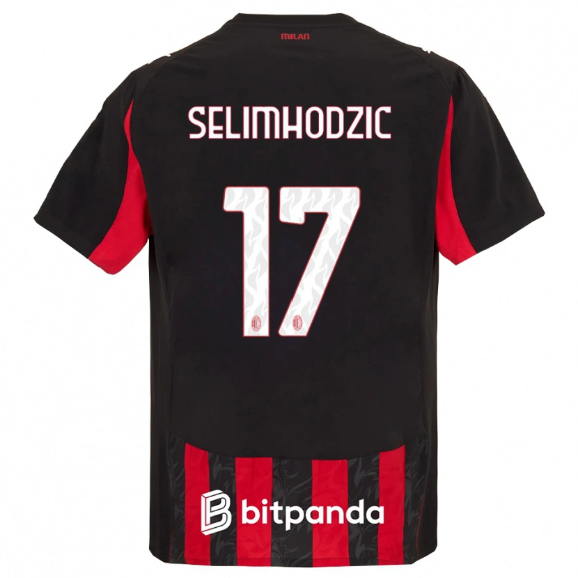 Danxen Hombre Camiseta Noa Selimhodzic #17 Rojo Negro 1ª Equipación 2025/26 La Camisa México