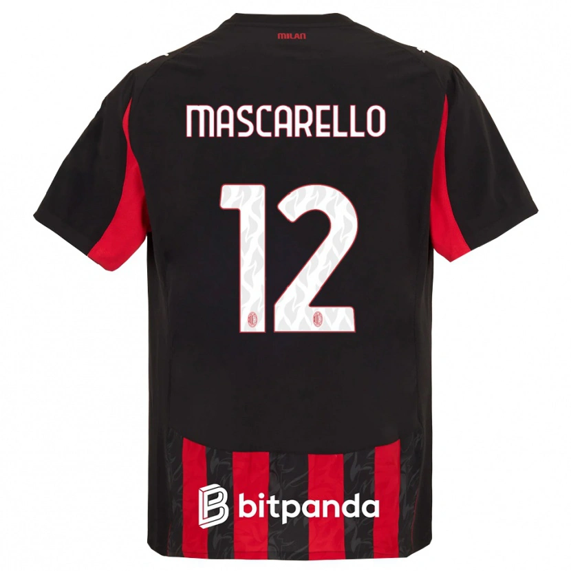 Danxen Hombre Camiseta Marta Mascarello #12 Rojo Negro 1ª Equipación 2025/26 La Camisa México