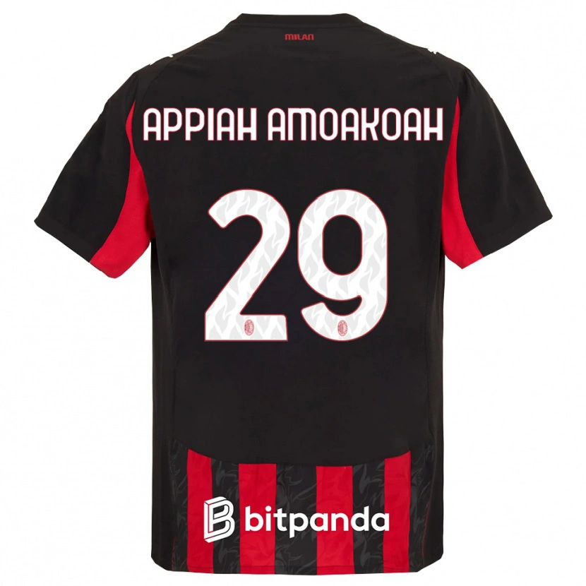 Danxen Hombre Camiseta Karen Appiah Amoakoah #29 Rojo Negro 1ª Equipación 2025/26 La Camisa México
