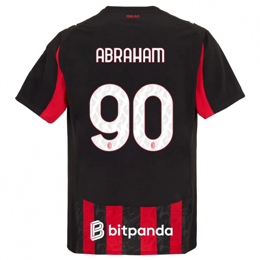 Danxen Hombre Camiseta Tammy Abraham #90 Rojo Negro 1ª Equipación 2025/26 La Camisa México