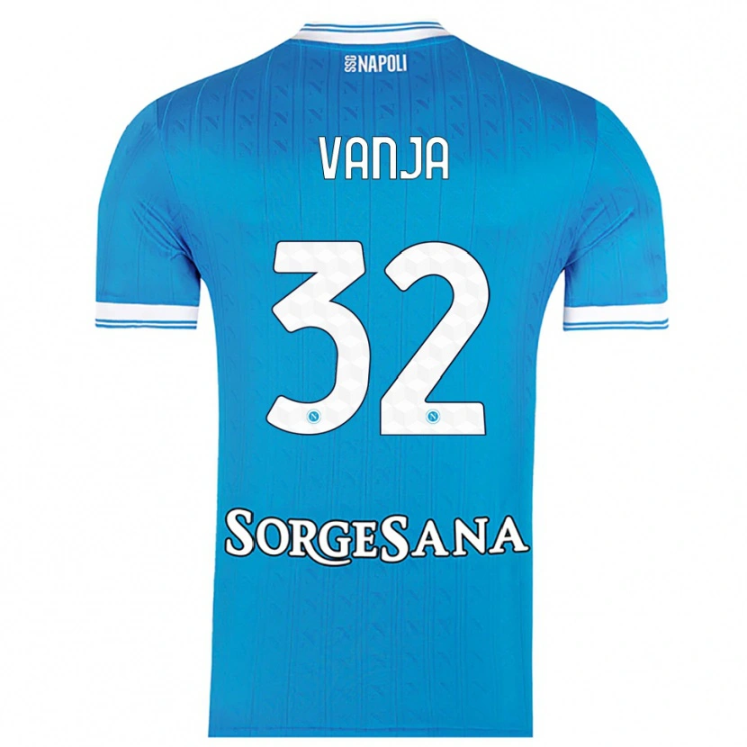 Danxen Hombre Camiseta Vanja Milinković-Savić #32 Azul Cielo Blanco 1ª Equipación 2025/26 La Camisa México