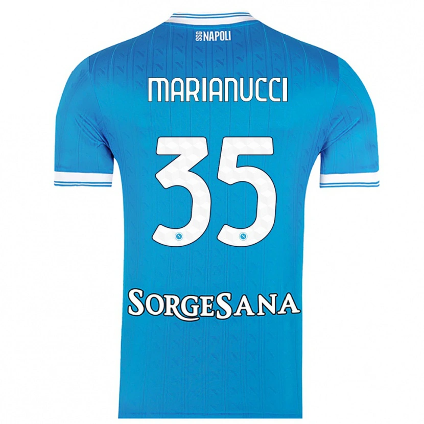 Danxen Hombre Camiseta Luca Marianucci #35 Azul Cielo Blanco 1ª Equipación 2025/26 La Camisa México