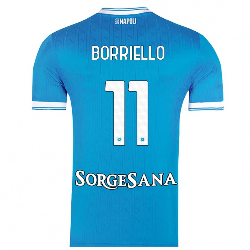Danxen Hombre Camiseta Salvatore Borriello #11 Azul Cielo Blanco 1ª Equipación 2025/26 La Camisa México