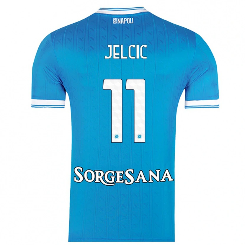 Danxen Hombre Camiseta Maja Jelčić #11 Azul Cielo Blanco 1ª Equipación 2025/26 La Camisa México