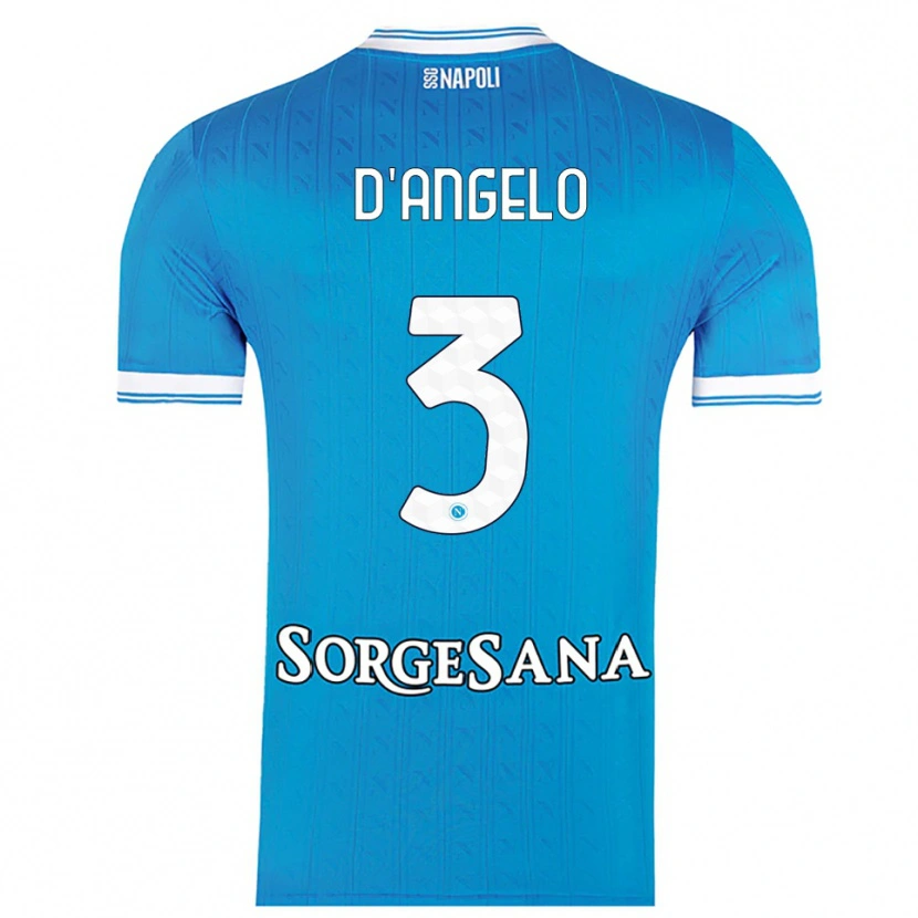 Danxen Hombre Camiseta Giuseppe D'angelo #3 Azul Cielo Blanco 1ª Equipación 2025/26 La Camisa México