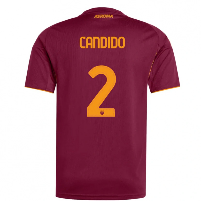 Danxen Hombre Camiseta Gabriele Candido #2 Borgoña Naranja 1ª Equipación 2025/26 La Camisa México