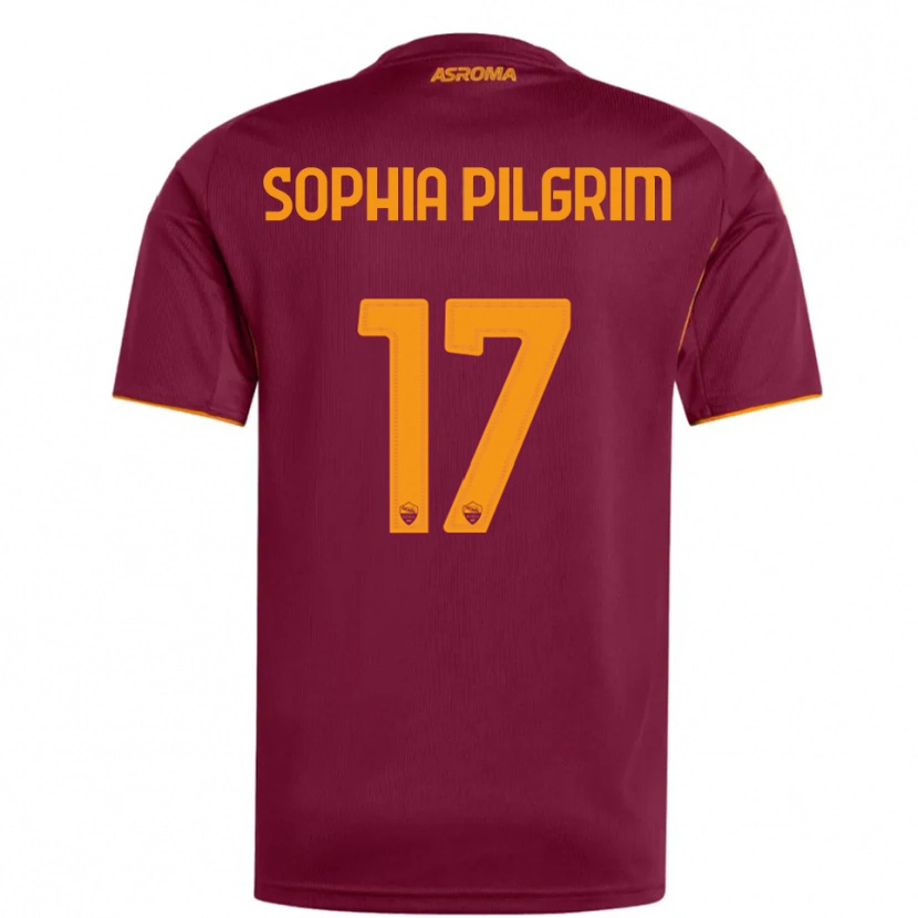 Danxen Hombre Camiseta Alayah Sophia Pilgrim #17 Borgoña Naranja 1ª Equipación 2025/26 La Camisa México