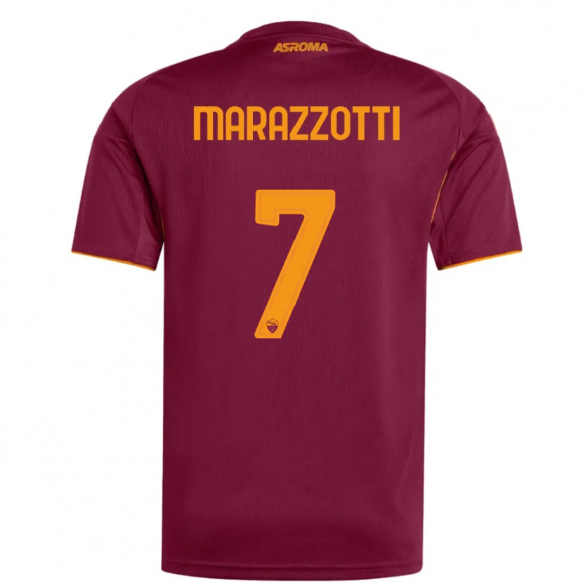 Danxen Hombre Camiseta Fabrizio Marazzotti #7 Borgoña Naranja 1ª Equipación 2025/26 La Camisa México