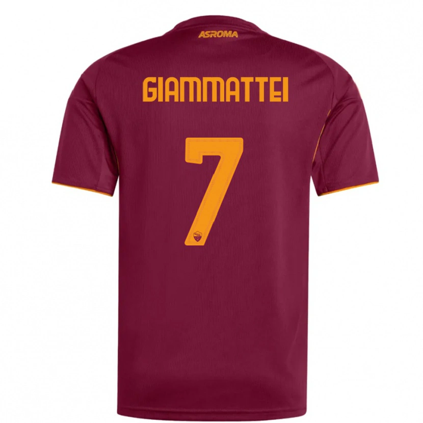 Danxen Hombre Camiseta Gioele Giammattei #7 Borgoña Naranja 1ª Equipación 2025/26 La Camisa México