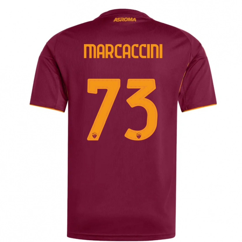 Danxen Hombre Camiseta Alessio Marcaccini #73 Borgoña Naranja 1ª Equipación 2025/26 La Camisa México