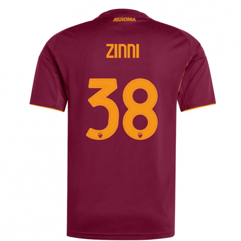 Danxen Hombre Camiseta Raul Zinni #38 Borgoña Naranja 1ª Equipación 2025/26 La Camisa México