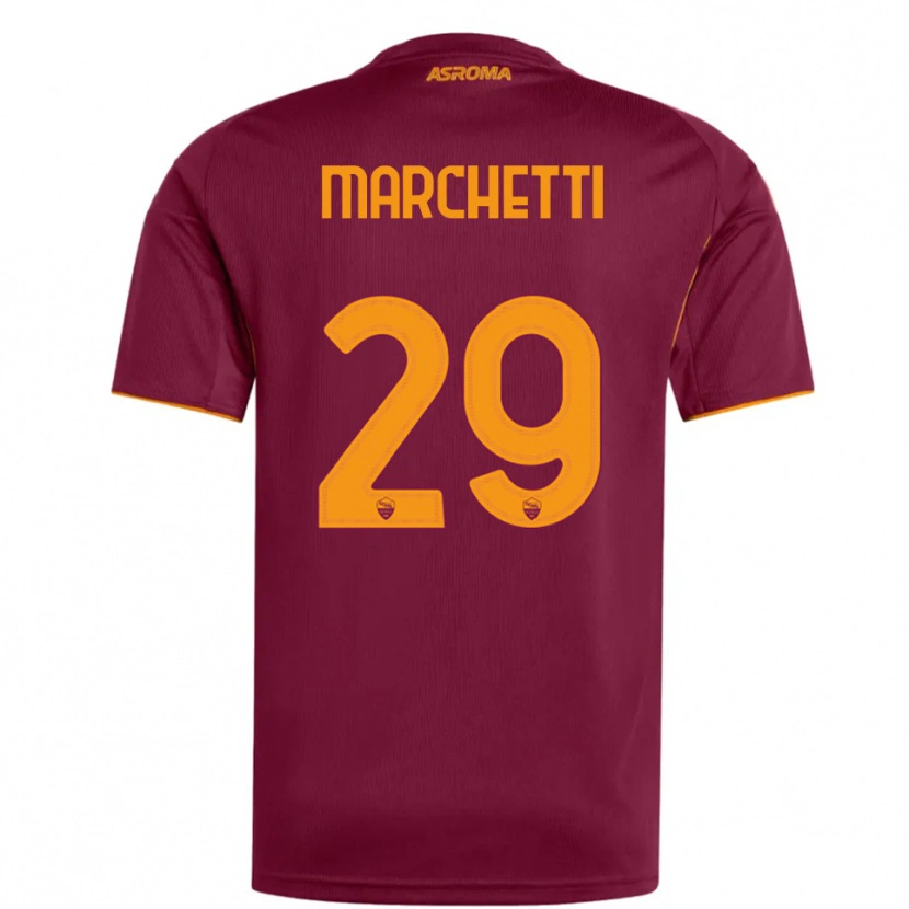 Danxen Hombre Camiseta Tommaso Marchetti #29 Borgoña Naranja 1ª Equipación 2025/26 La Camisa México