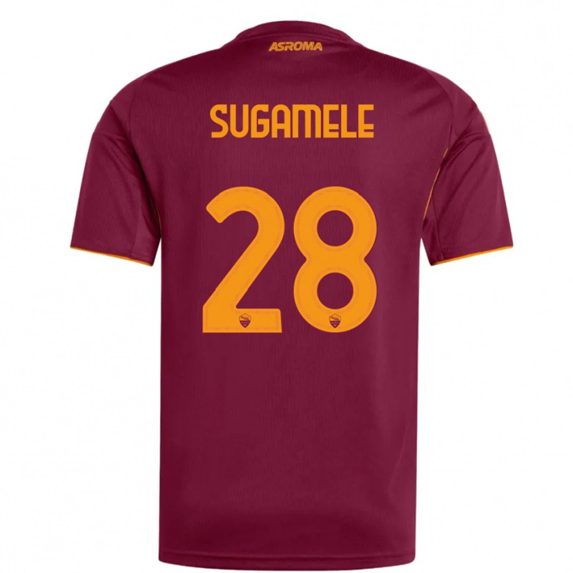 Danxen Hombre Camiseta Alessandro Sugamele #28 Borgoña Naranja 1ª Equipación 2025/26 La Camisa México