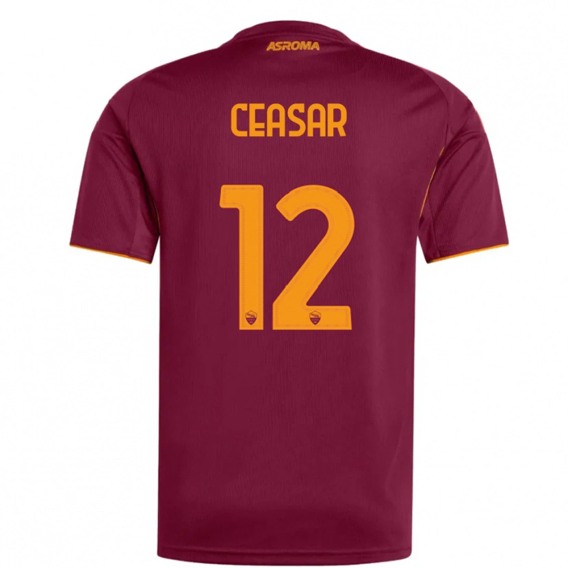 Danxen Hombre Camiseta Camelia Ceasar #12 Borgoña Naranja 1ª Equipación 2025/26 La Camisa México