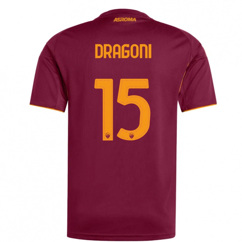 Danxen Hombre Camiseta Giulia Dragoni #15 Borgoña Naranja 1ª Equipación 2025/26 La Camisa México