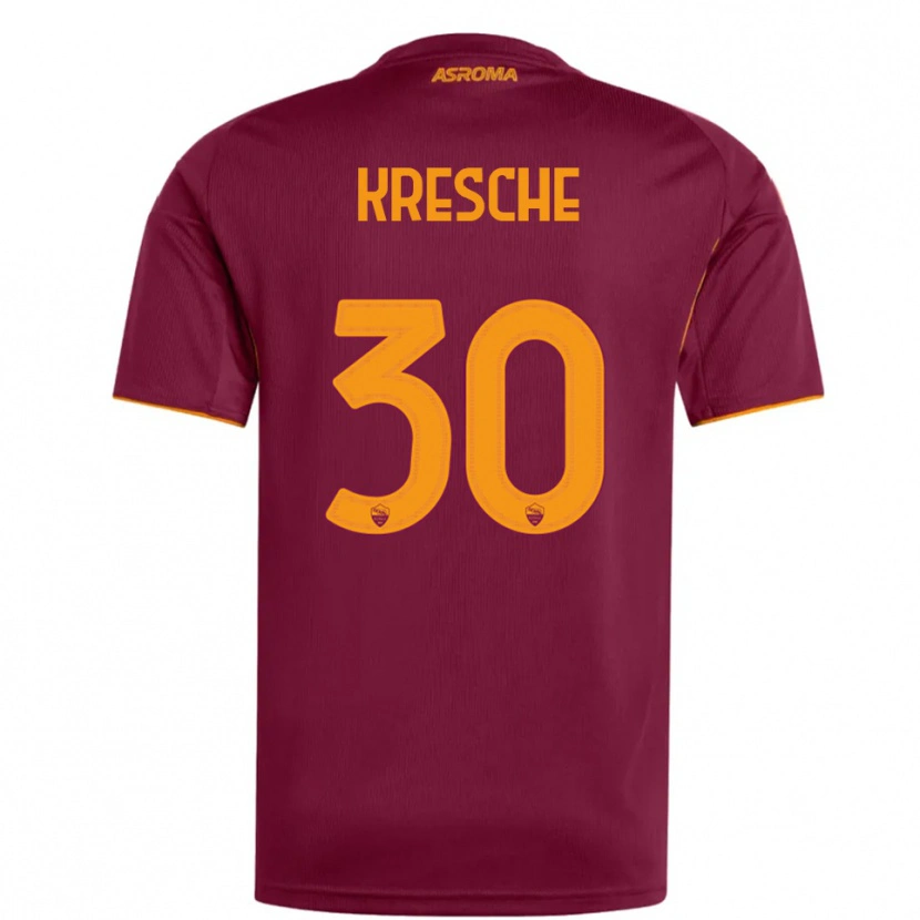 Danxen Hombre Camiseta Isabella Kresche #30 Borgoña Naranja 1ª Equipación 2025/26 La Camisa México