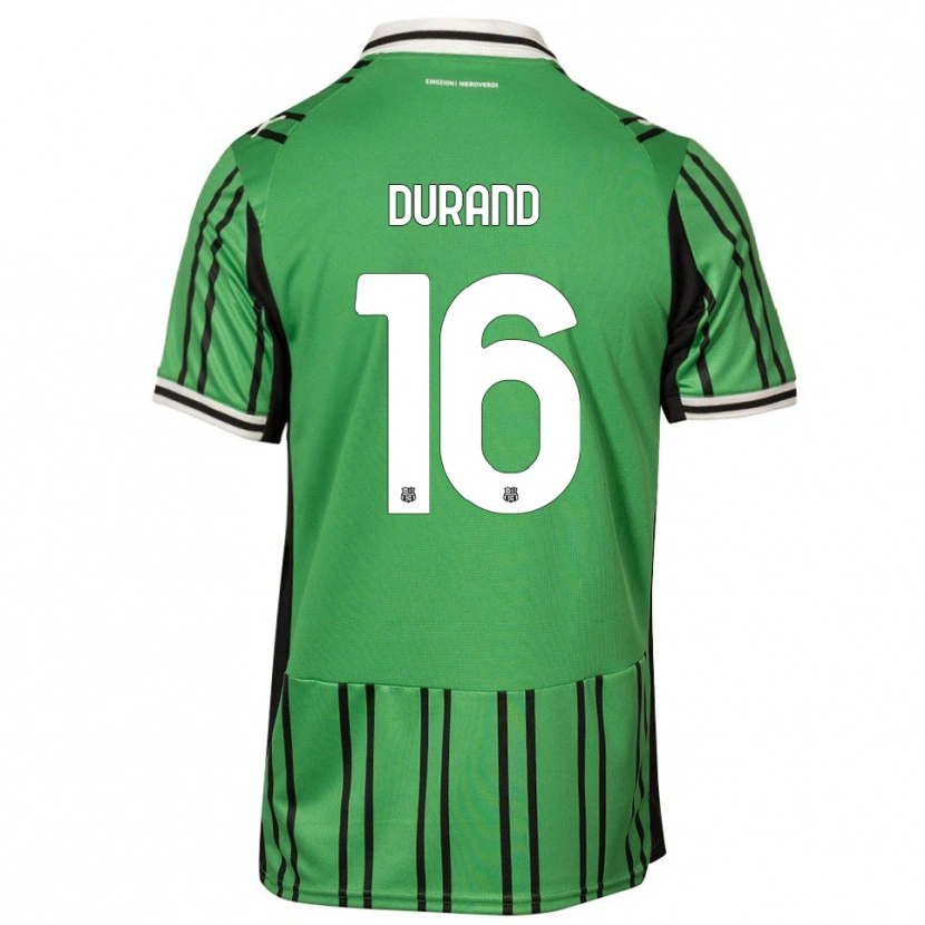 Danxen Hombre Camiseta Solène Durand #16 Verde Negro 1ª Equipación 2025/26 La Camisa México