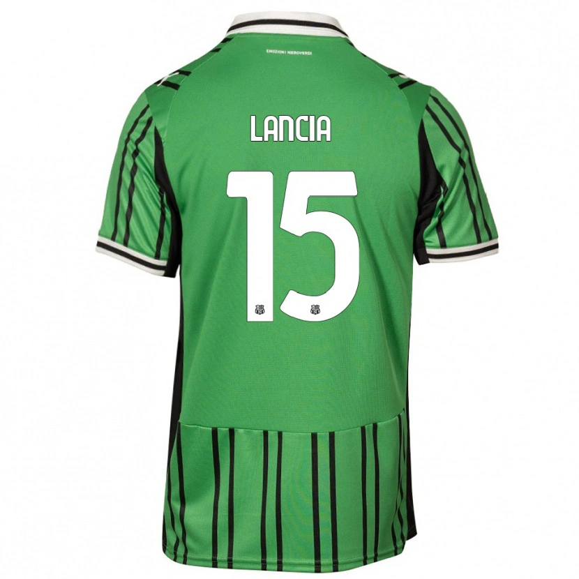 Danxen Hombre Camiseta Filippo Lancia #15 Verde Negro 1ª Equipación 2025/26 La Camisa México