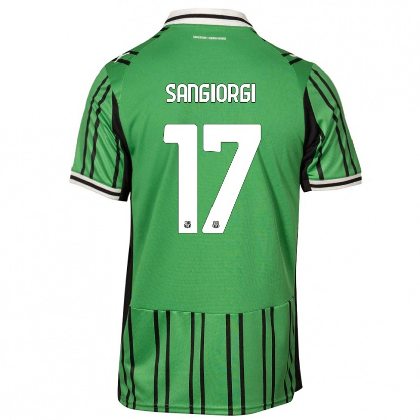 Danxen Hombre Camiseta Federico Sangiorgi #17 Verde Negro 1ª Equipación 2025/26 La Camisa México