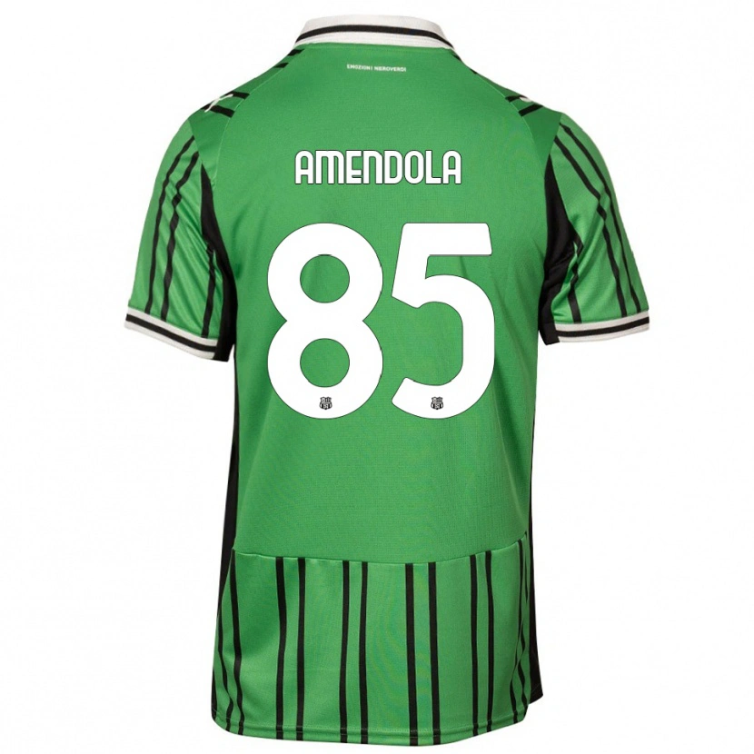 Danxen Hombre Camiseta Catello Amendola #85 Verde Negro 1ª Equipación 2025/26 La Camisa México