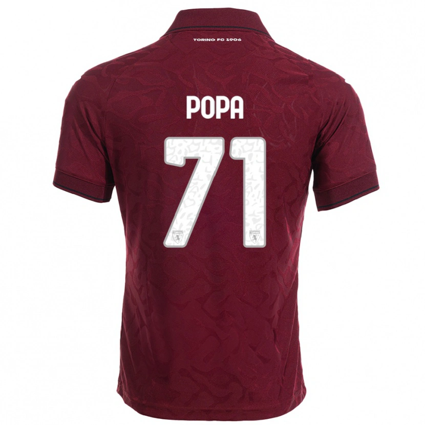 Danxen Hombre Camiseta Mihai Popa #71 Borgoña Blanco 1ª Equipación 2025/26 La Camisa México