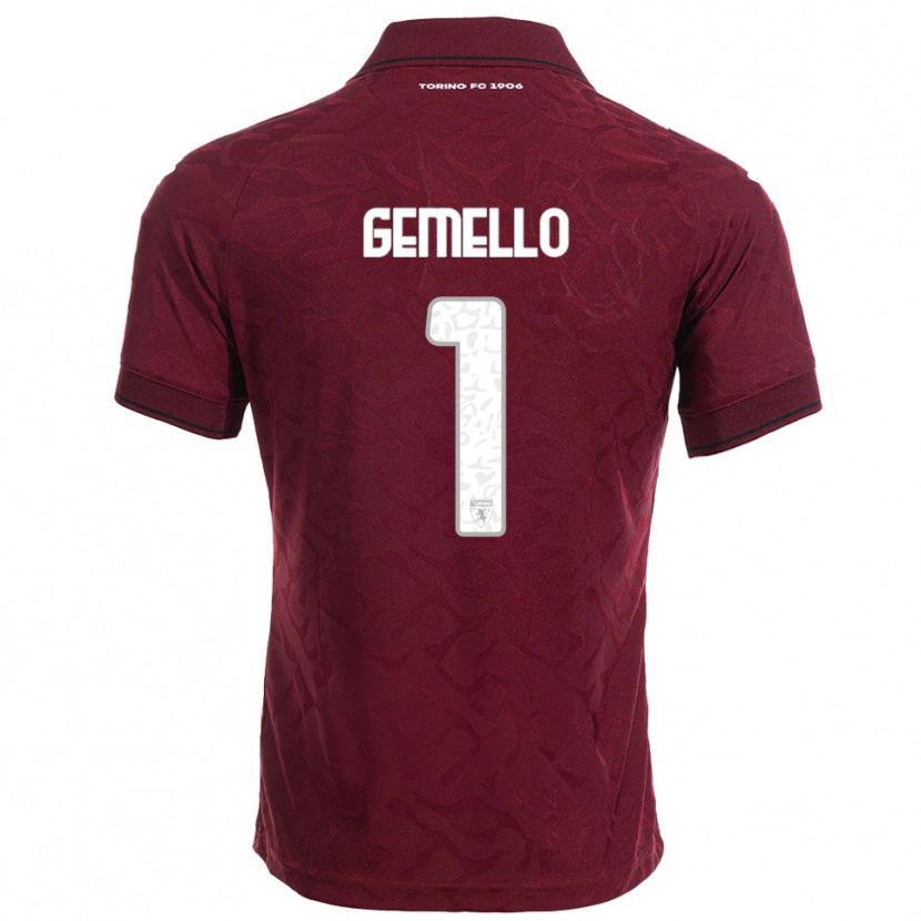 Danxen Hombre Camiseta Luca Gemello #1 Borgoña Blanco 1ª Equipación 2025/26 La Camisa México