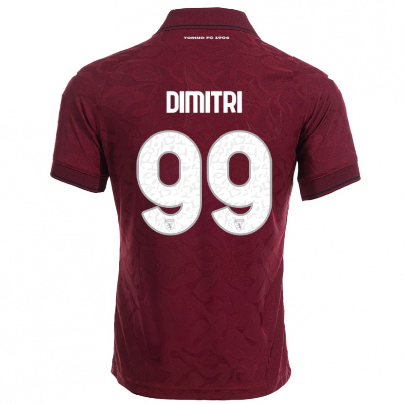 Danxen Hombre Camiseta Matteo Dimitri #99 Borgoña Blanco 1ª Equipación 2025/26 La Camisa México