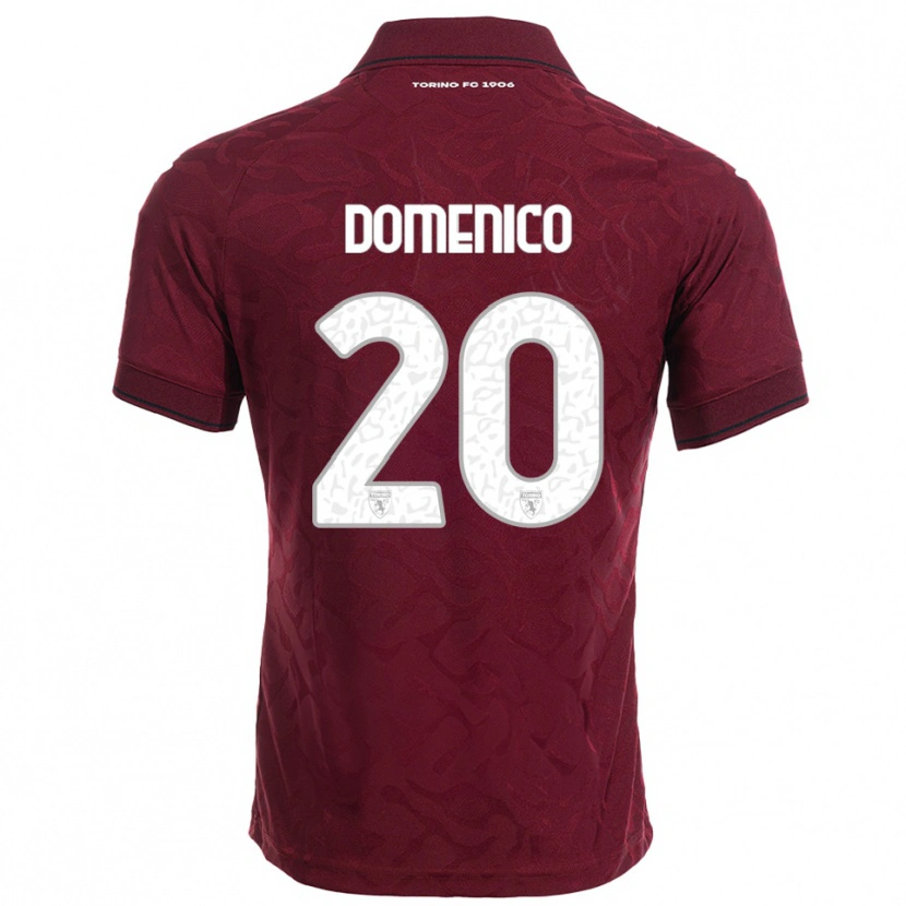 Danxen Hombre Camiseta Domenico Gai #20 Borgoña Blanco 1ª Equipación 2025/26 La Camisa México