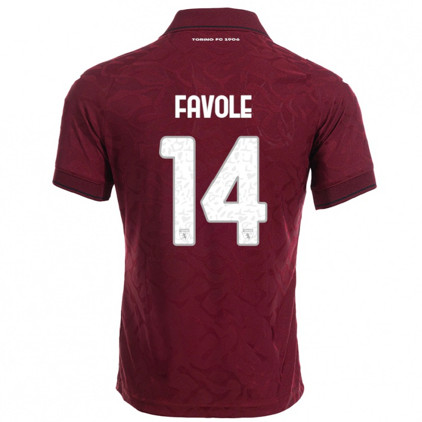 Danxen Hombre Camiseta Annalisa Favole #14 Borgoña Blanco 1ª Equipación 2025/26 La Camisa México
