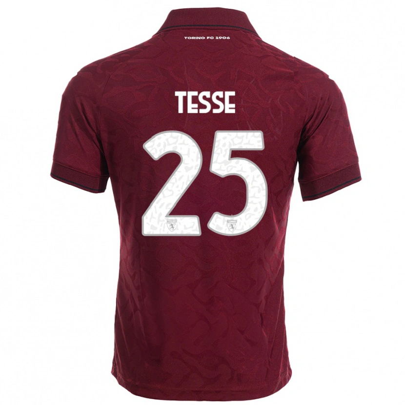 Danxen Hombre Camiseta Manuela Tesse #25 Borgoña Blanco 1ª Equipación 2025/26 La Camisa México