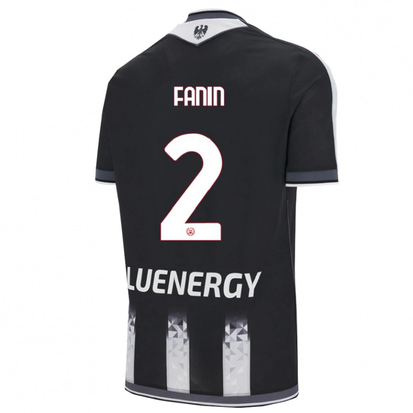 Danxen Hombre Camiseta Alessandro Fanin #2 Negro Blanco 1ª Equipación 2025/26 La Camisa México