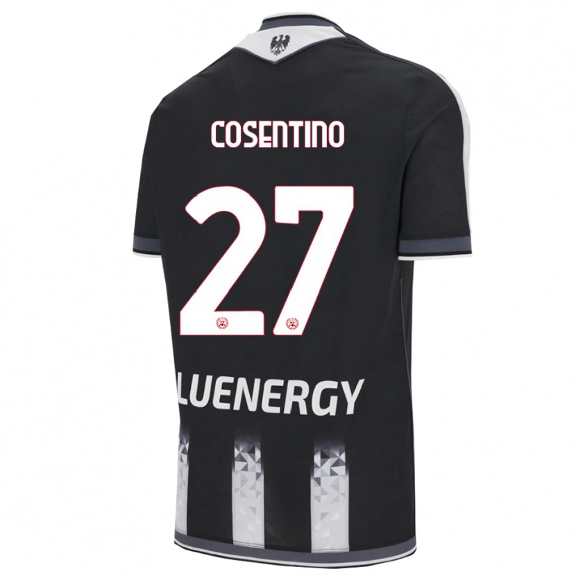 Danxen Hombre Camiseta Sergio Cosentino #27 Negro Blanco 1ª Equipación 2025/26 La Camisa México
