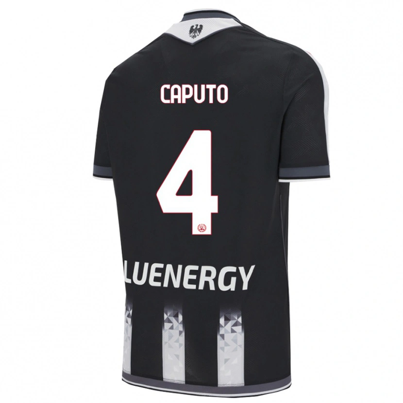 Danxen Hombre Camiseta Luigi Caputo #4 Negro Blanco 1ª Equipación 2025/26 La Camisa México