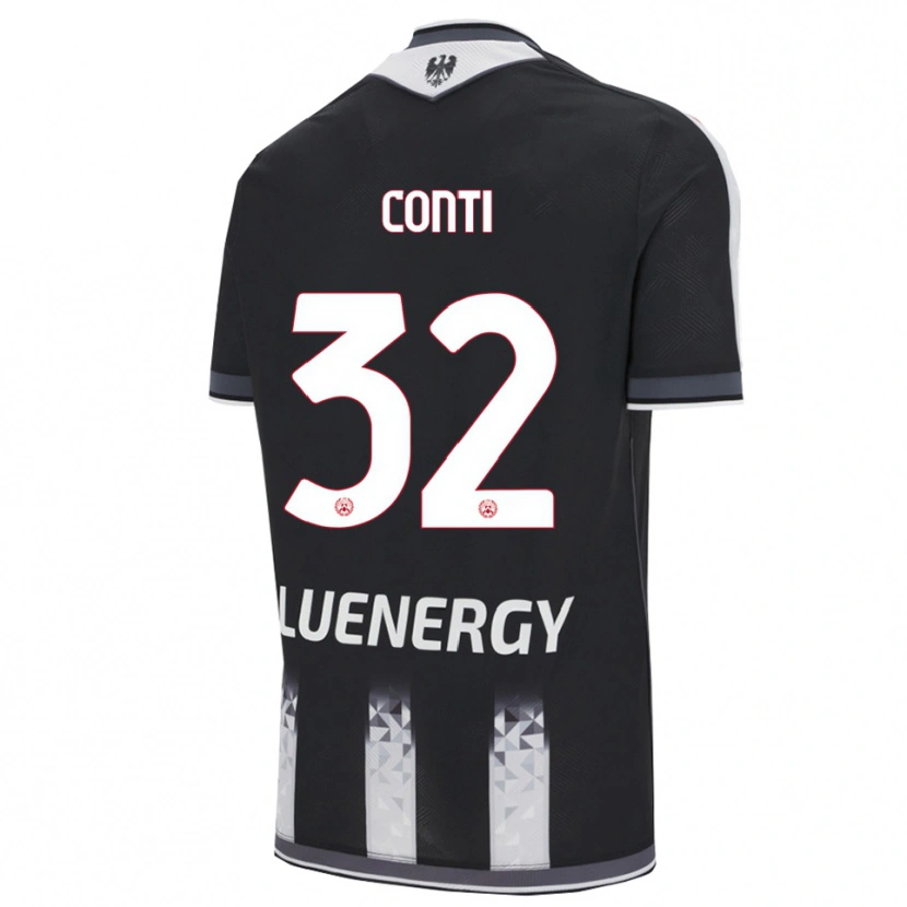 Danxen Hombre Camiseta Manuel Conti #32 Negro Blanco 1ª Equipación 2025/26 La Camisa México