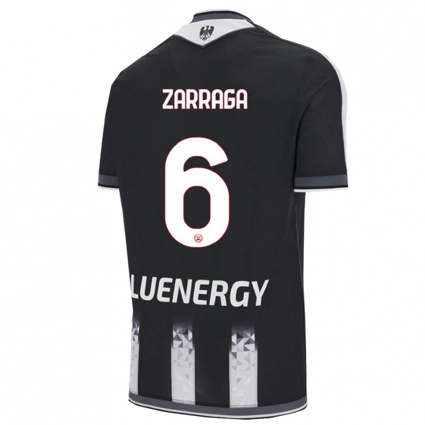 Danxen Hombre Camiseta Oier Zarraga #6 Negro Blanco 1ª Equipación 2025/26 La Camisa México