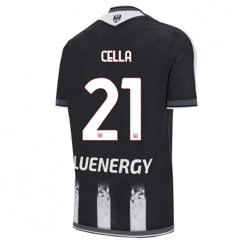 Danxen Hombre Camiseta Leonardo Cella #21 Negro Blanco 1ª Equipación 2025/26 La Camisa México
