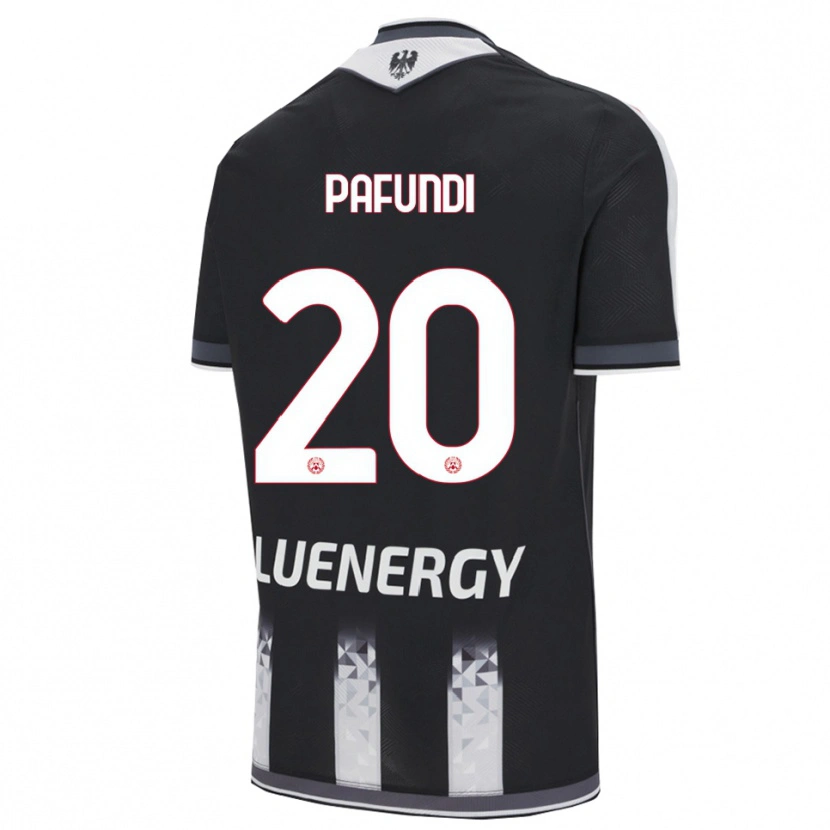 Danxen Hombre Camiseta Simone Pafundi #20 Negro Blanco 1ª Equipación 2025/26 La Camisa México