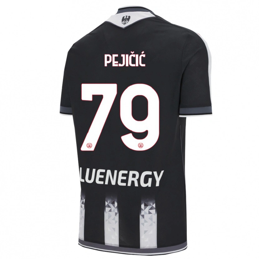 Danxen Hombre Camiseta David Pejičić #79 Negro Blanco 1ª Equipación 2025/26 La Camisa México