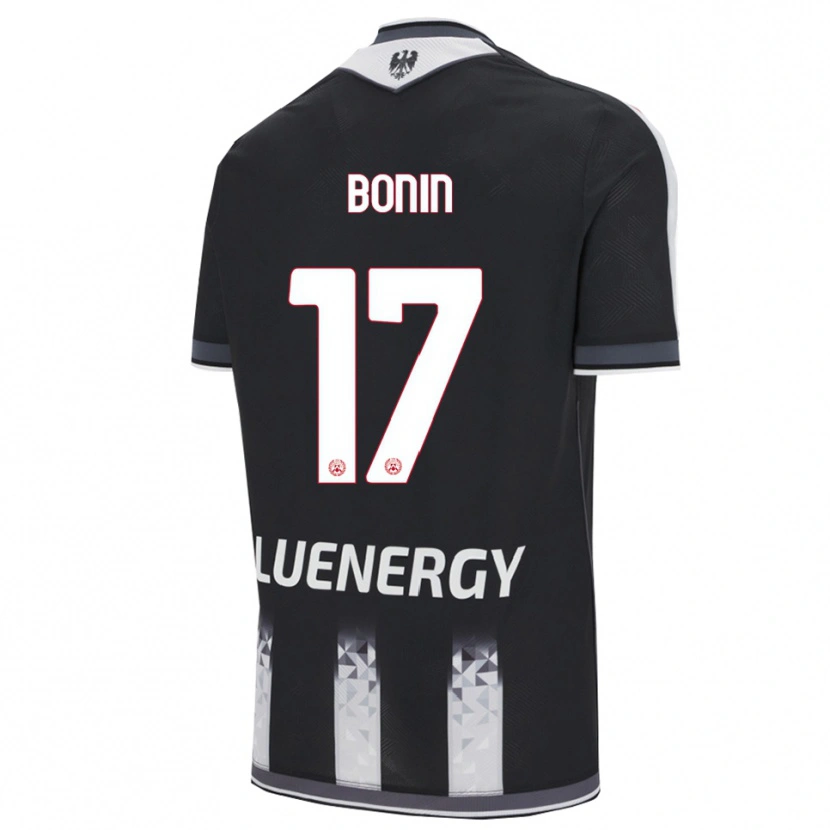 Danxen Hombre Camiseta Luca Bonin #17 Negro Blanco 1ª Equipación 2025/26 La Camisa México