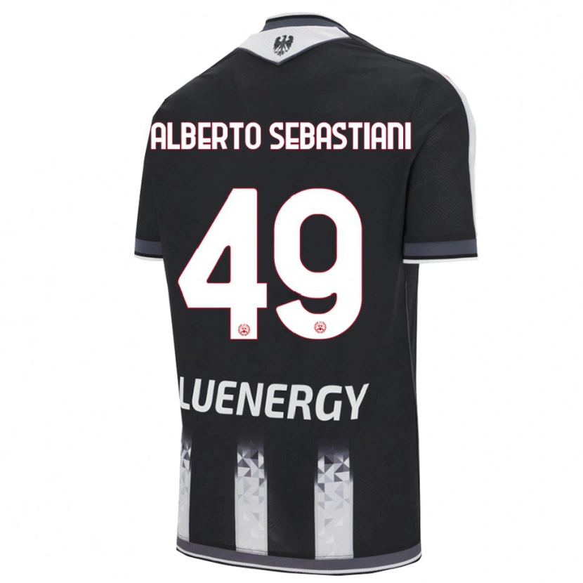 Danxen Hombre Camiseta José Alberto Sebastiani #49 Negro Blanco 1ª Equipación 2025/26 La Camisa México