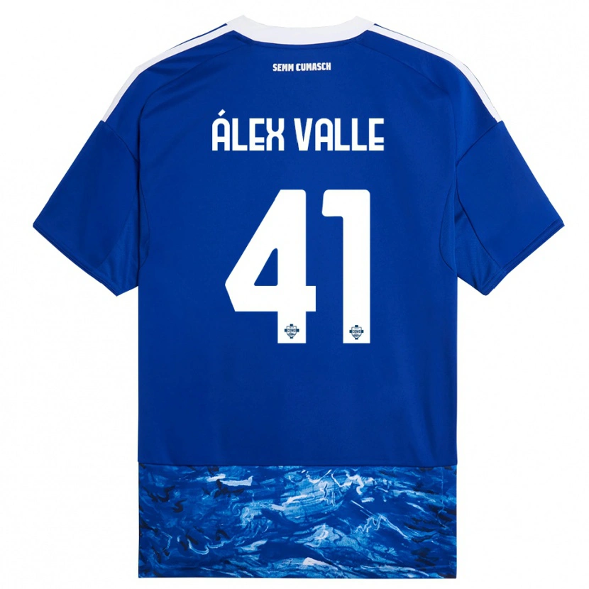 Danxen Hombre Camiseta Álex Valle #41 Azul Blanco 1ª Equipación 2025/26 La Camisa México