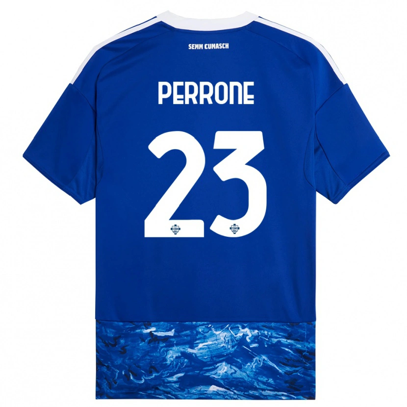 Danxen Hombre Camiseta Máximo Perrone #23 Azul Blanco 1ª Equipación 2025/26 La Camisa México
