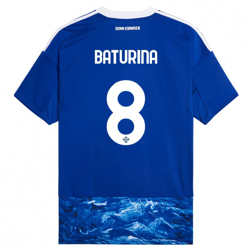 Danxen Hombre Camiseta Martin Baturina #8 Azul Blanco 1ª Equipación 2025/26 La Camisa México