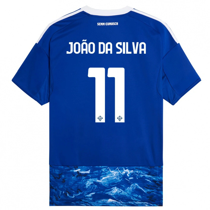 Danxen Hombre Camiseta Miguel João Da Silva #11 Azul Blanco 1ª Equipación 2025/26 La Camisa México