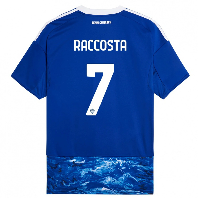 Danxen Hombre Camiseta Jacopo Raccosta #7 Azul Blanco 1ª Equipación 2025/26 La Camisa México