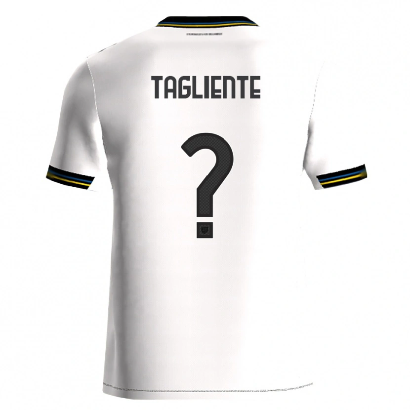 Danxen Hombre Camiseta Anthony Tagliente #0 Blanco Negro 1ª Equipación 2025/26 La Camisa México